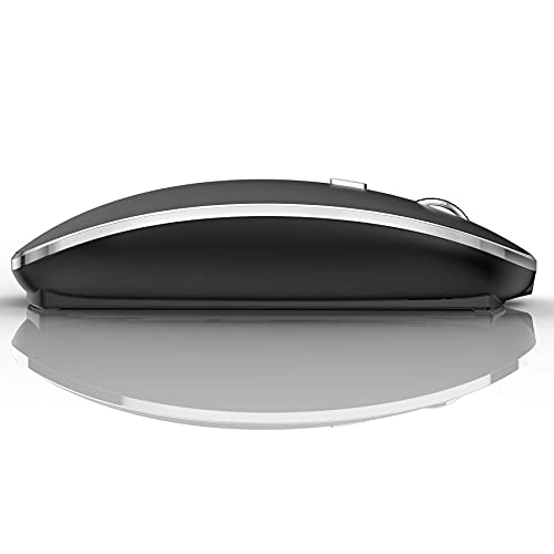 Harfoowo Rechargeable Bluetooth Mouse, Black, 450mAh Battery, 3 DPI Levels, Skin-Friendly, 10-Minute Power Saving - Image 5