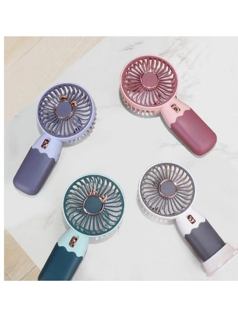 مروحة صغيرة محمولة USB قابلة للشحن لطيف 250 مللي أمبير مروحة كهربائية صغيرة للمدرسة، 210B