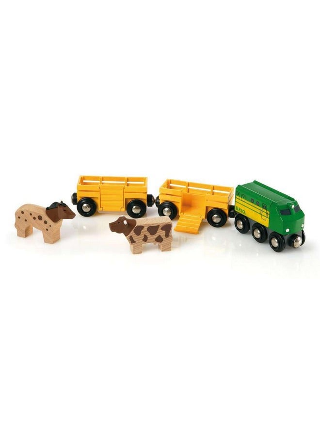 Brio BRIO World 33404 - Farm Train | 5-Piece Wooden Toy Train Set for Kids | Ideal for Ages 3 & Up | Certified Sustainable Materials  - Image 2