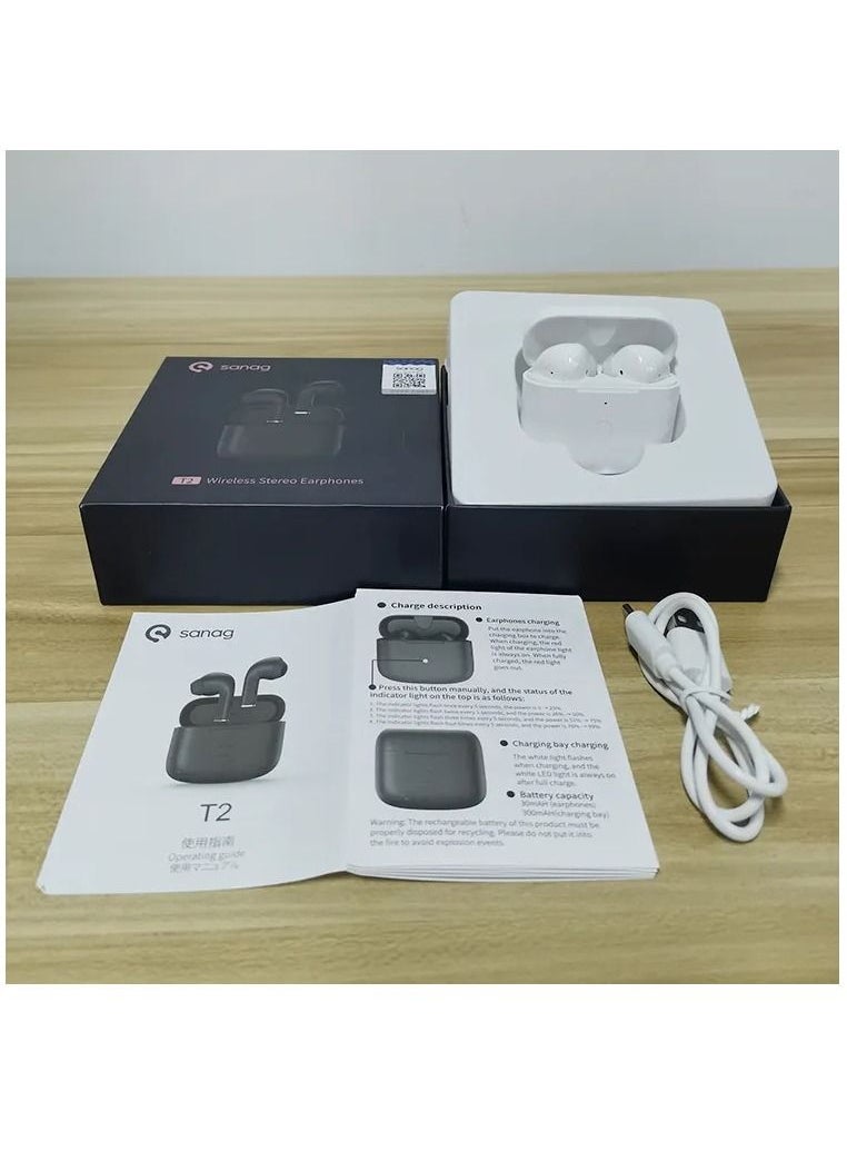 sanag - Sanag T2 TWS Wireless Earphone Bluetooth 5.0 Waterproof Headphone - Image 1