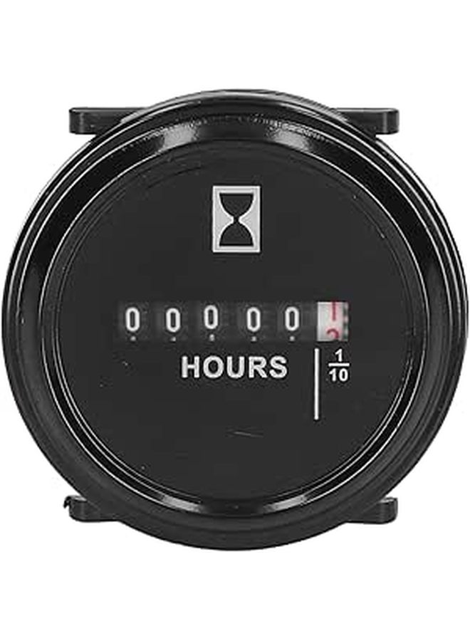 Universal AC DC Round Hour Meter 99999.9 Hours 6‑80V Fully Sealed - Image 1