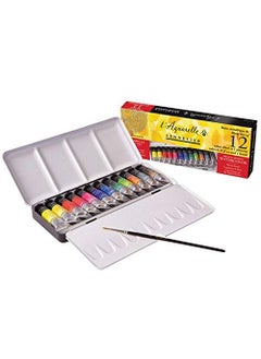 SENNELIER Sennelier l'Aquarelle French Artists' Watercolour - Metal Box of 12 Tubes  - Image 1