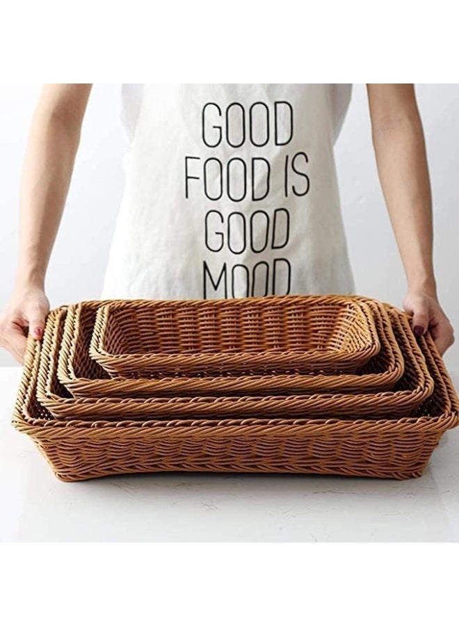 Durable Wicker Food Basket – Rectangular Storage for Fruits, Vegetables, Bread & Snacks – Ideal for Home & Kitchen Use - Image 5