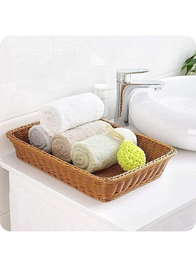 Durable Wicker Food Basket – Rectangular Storage for Fruits, Vegetables, Bread & Snacks – Ideal for Home & Kitchen Use - Image 3