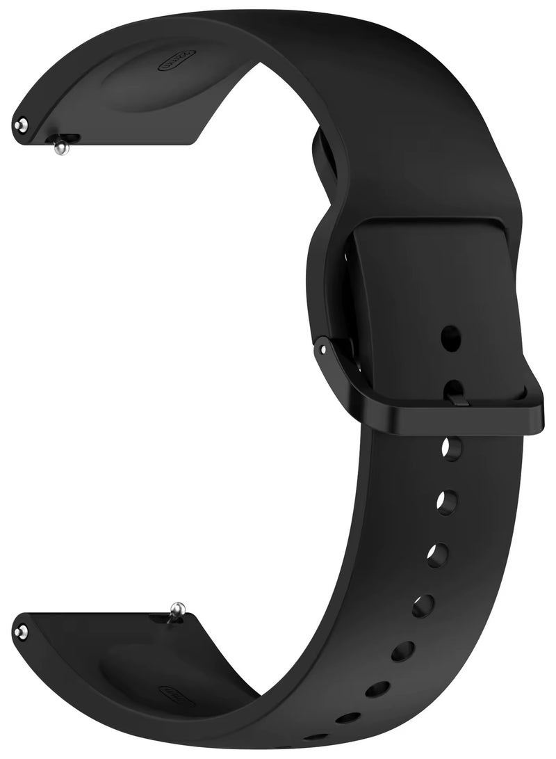 Replacement Silicone Strap Accessories Colorful Wristband Adjustable Watch Bracelet for Redmi Watch 5 Lite/5 Active (Black)  - Image 2