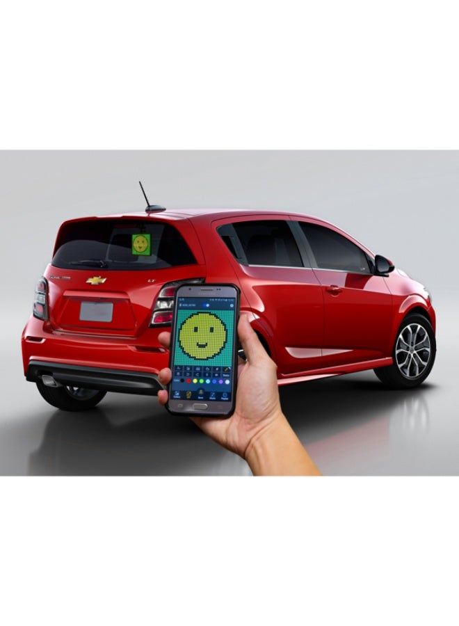 WAGAN Icon Wagan Tech Customizable LED Emoji Car Display Sign with Bluetooth Black  - Image 2