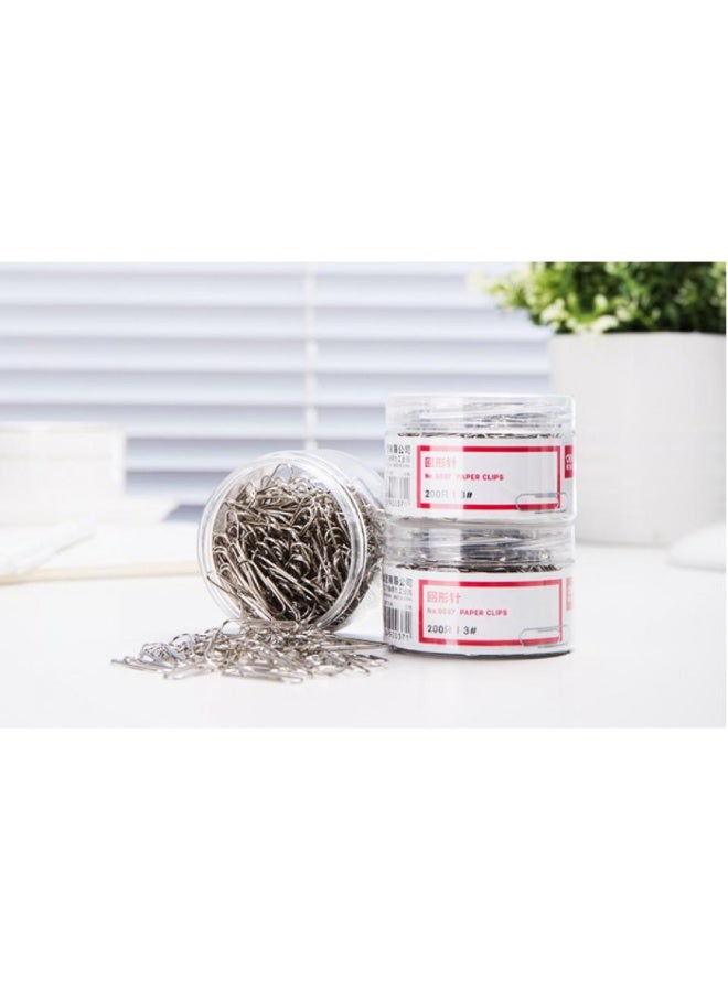 ديلي عبوة من 400 مشبك ورق معدني صغير مقاس 1.2 بوصة (29 مم) - علبة حامل مشبك ورق صغير مطلي بالنيكل للمكتب والمدرسة والملفات والمستندات (فضي) - Image 5