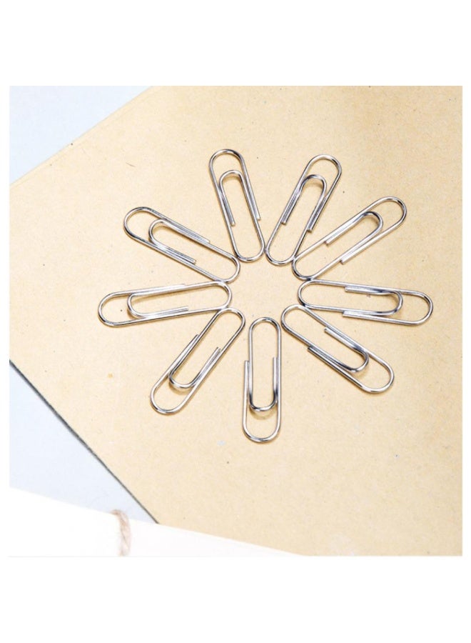 ديلي عبوة من 400 مشبك ورق معدني صغير مقاس 1.2 بوصة (29 مم) - علبة حامل مشبك ورق صغير مطلي بالنيكل للمكتب والمدرسة والملفات والمستندات (فضي) - Image 2