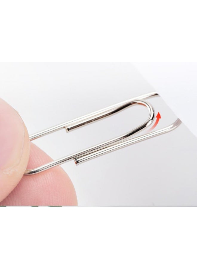 ديلي عبوة من 400 مشبك ورق معدني صغير مقاس 1.2 بوصة (29 مم) - علبة حامل مشبك ورق صغير مطلي بالنيكل للمكتب والمدرسة والملفات والمستندات (فضي) - Image 4