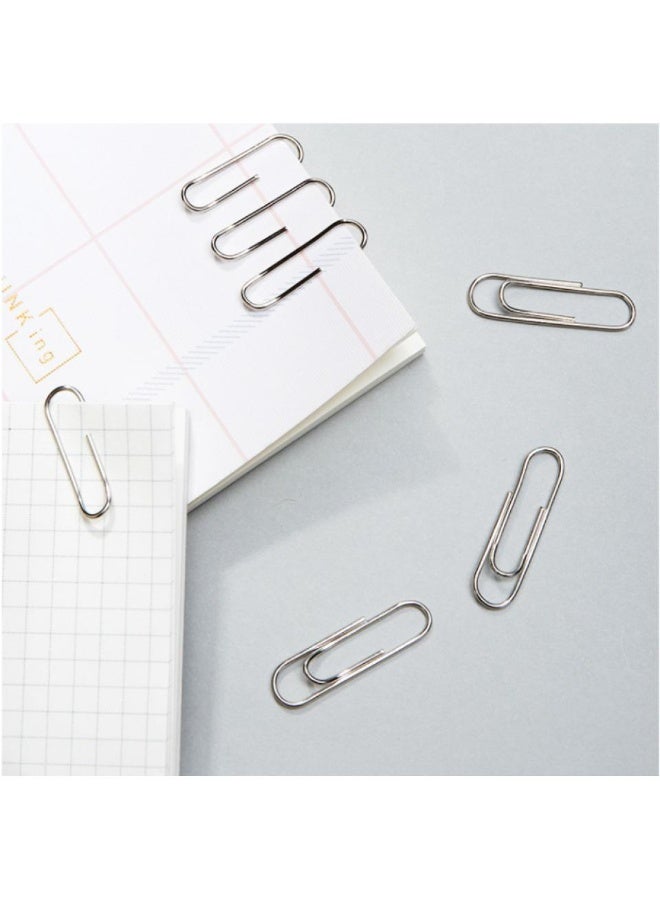 ديلي عبوة من 400 مشبك ورق معدني صغير مقاس 1.2 بوصة (29 مم) - علبة حامل مشبك ورق صغير مطلي بالنيكل للمكتب والمدرسة والملفات والمستندات (فضي) - Image 3