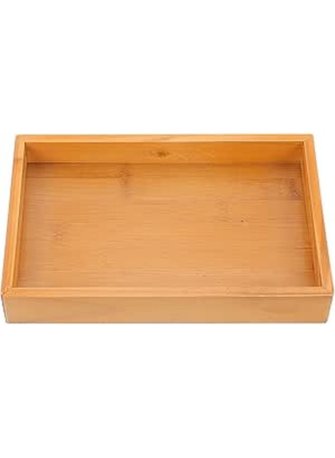 Wooden Vanity Tray For Jewelry And Bathroom Organizer On Countertop Dresser - Image 1