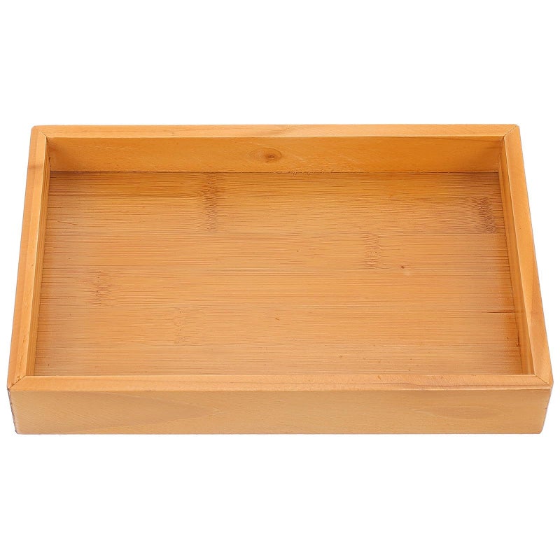 Wooden Vanity Tray For Jewelry And Bathroom Organizer On Countertop Dresser - Image 2