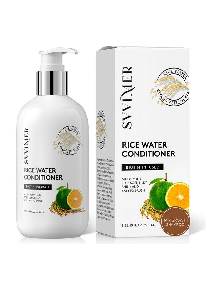 Svvimer Rice Water Hair Growth Conditioner - Thickening Conditioner with Biotin for Hair Loss and Thinning Hair - Sulfate Free for Women and Men 10 Fl Oz (Pack of 1) - Image 1