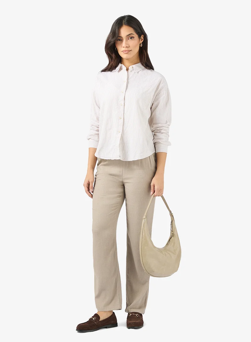 فيرو مودا قميص كاجوال بأكمام طويلة