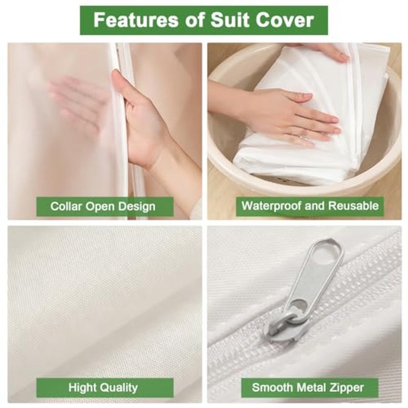 Clothes Cover 20 Pack Hanging Garment Bags, Dustproof Dress Bag with Zipper - Image 5