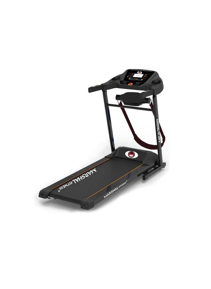 Marshal Fitness PKT-130-4 LCD Display Low Noise 2 HP DC Motor Manual Incline Foldable Treadmill With Massager For Home Use - Image 1