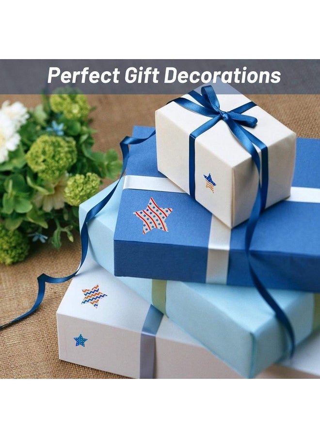 Fancy Land - Patriotic Sticker 4Th Of July Stars Metallic Red White & Blue Star 80Pcs - Image 1