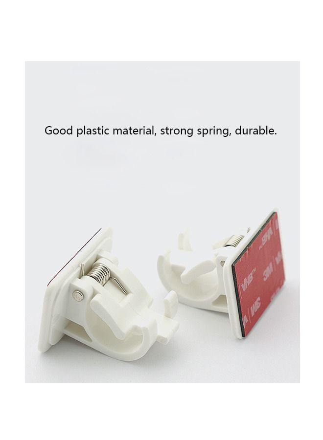 8 Storage Bracket Viscose Buckle, Sea Fishing Sand Fishing Rod Buckle Screw Fishing Gear Accessories, Rod Hanging Clip, Curtain Rod Hanging Hook, Shower Curtain Rod Towel Hanging Clip (White) - Image 5