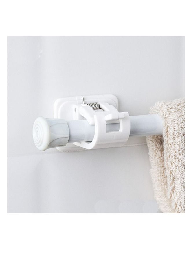 8 Storage Bracket Viscose Buckle, Sea Fishing Sand Fishing Rod Buckle Screw Fishing Gear Accessories, Rod Hanging Clip, Curtain Rod Hanging Hook, Shower Curtain Rod Towel Hanging Clip (White) - Image 3