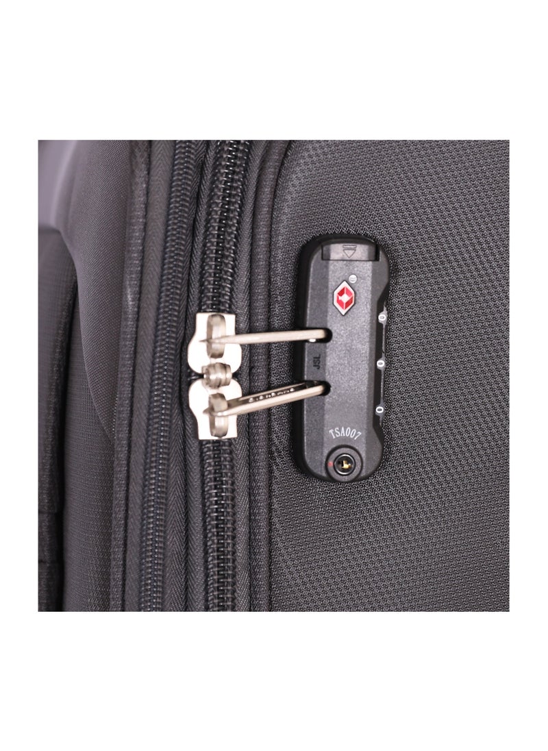 GIORDANO Giordano Trolley Bags 3 PCS Set Softside Suitcase,Grey  - Image 4