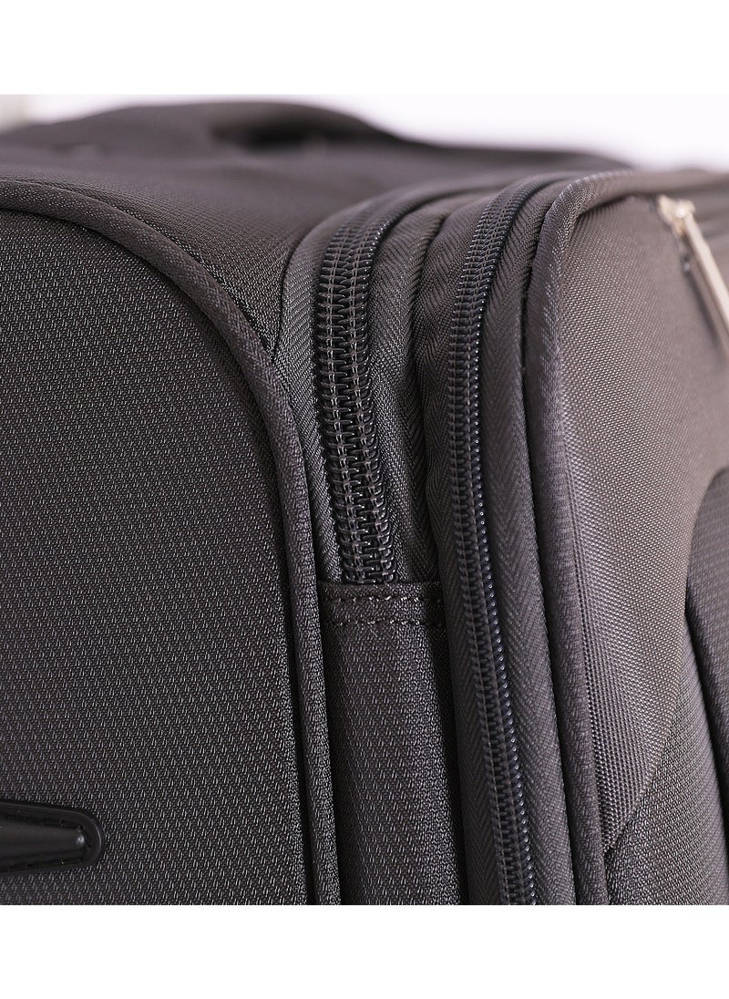 GIORDANO - Giordano Trolley Bags 3 PCS Set Softside Suitcase,Grey - Image 1