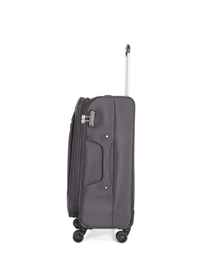 GIORDANO Giordano Trolley Bags 3 PCS Set Softside Suitcase,Grey  - Image 3