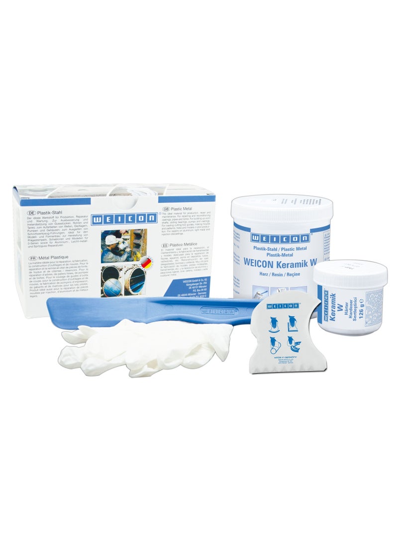 WEICON Epoxy Resin Plastic Steel Ceramic W | 500 g | white | For bonding & lining - Image 1