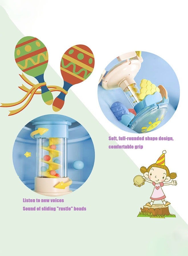 GROIC Baby Teether Toys, Rattles Various Deformation Rattles, Silicone Soft Teething Toy, Grasping Balls, Chewing Toys for Infants, Gift Newborn Boy & Girl - Image 3