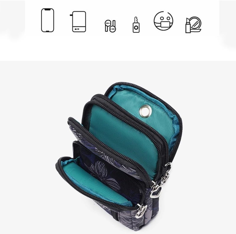 JANKS Small Crossbody Bag for Women - Mini Phone Purses with Crossbody Strap and Wallet - Nylon Arm Bag - Image 5