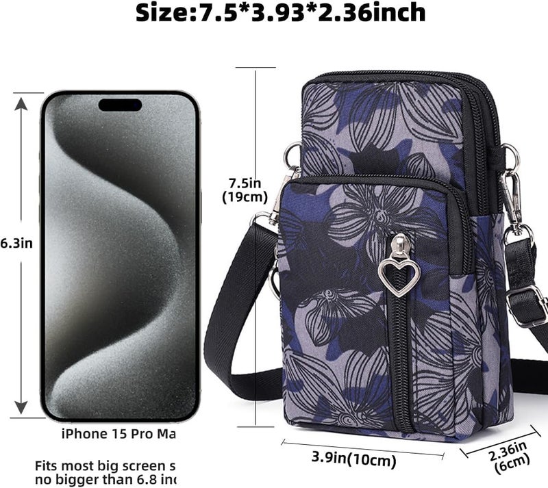 JANKS Small Crossbody Bag for Women - Mini Phone Purses with Crossbody Strap and Wallet - Nylon Arm Bag - Image 1