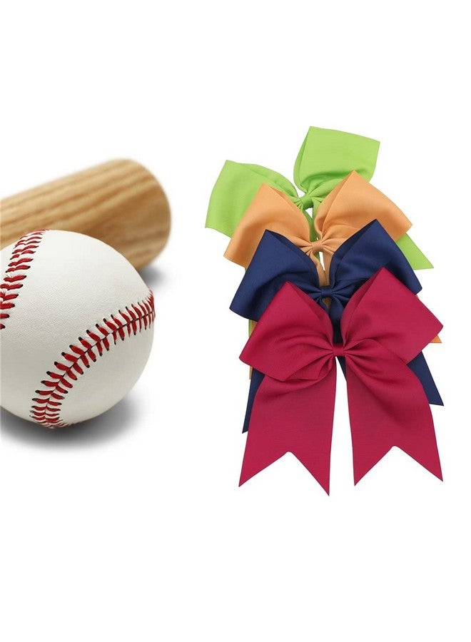 Sugarmelon 24 Colors Large Cheer Hair Bow Alligator Clips for Baby Little Girls School Colleage Teens Dancing Cheerleading Bow Hair Accessories (24 pcs/8 Inch Cheer Bow) - Image 2