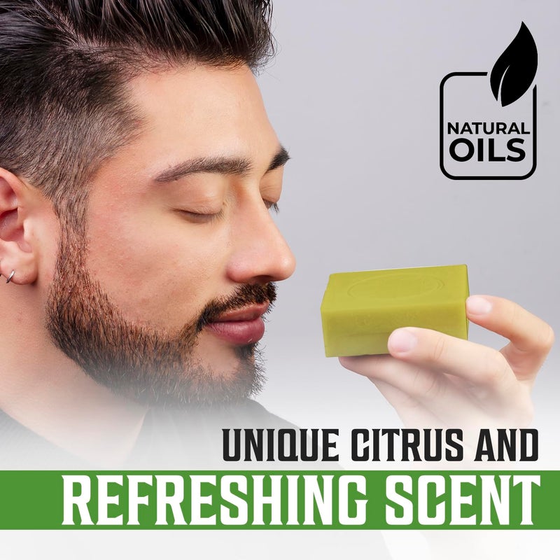 Viking Revolution Bergamot Natural Soap for Men - Mens Soap Bar with Essential Oils Cold Pressed Bar Soap for Men - Nourishing Mens Bar Soap with Coconut Oil, Shea Oil, Almond Oil (2 Pack) - Image 5