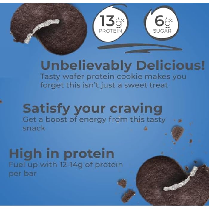 Power Crunch Protein Bars, High Protein Snacks with Delicious Taste, Cookies and Crème, 1.4 Ounce (12 Count) - Image 2