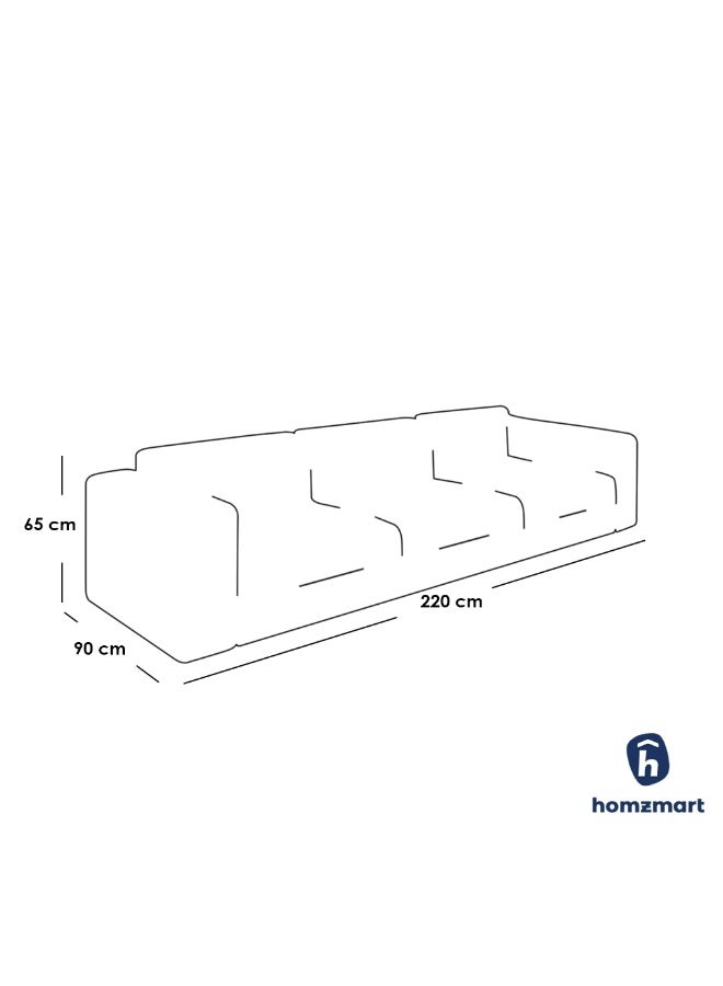 هومزمارت كنبة 3 مقاعد كتان و ام دي اف - بيج - Image 2