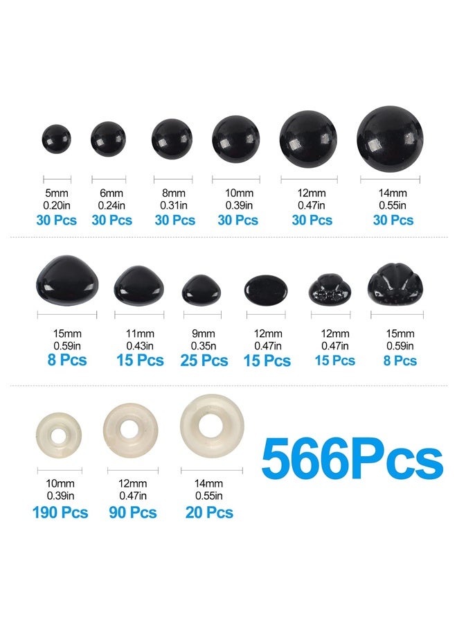 كرافت دول، عيون وأنف، (أحجام مختلفة) 566PCS. - Image 4