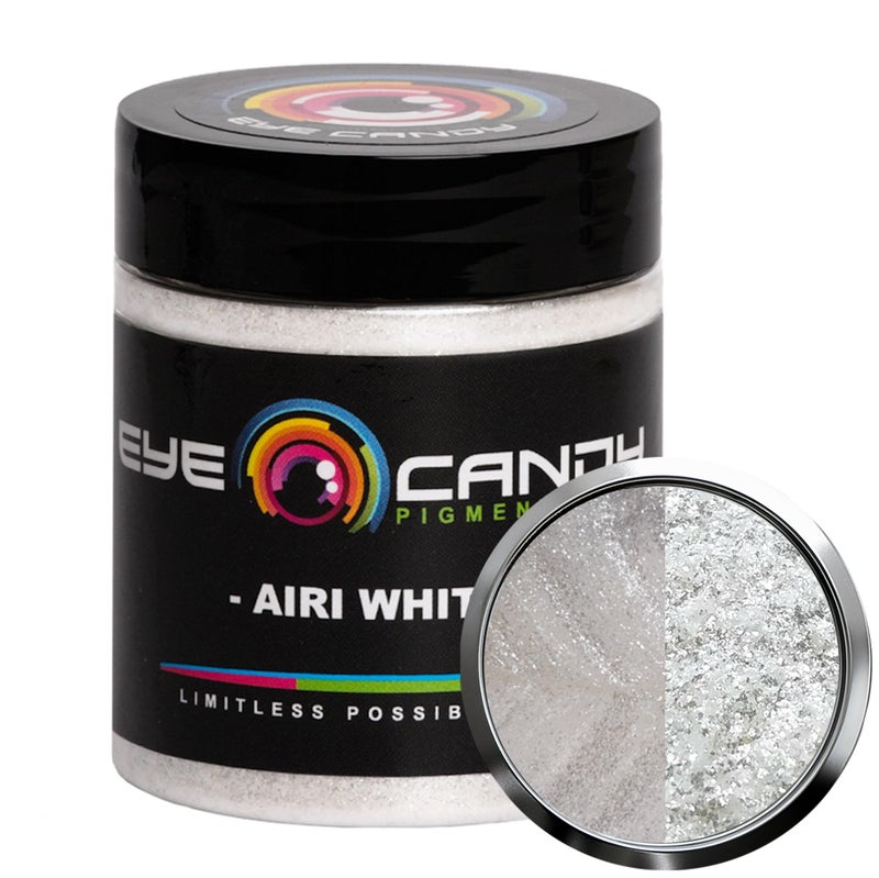 Eye Candy Pigments Premium White Mica Powder Airi White 25gr for Epoxy Resin Soap Paint Woodworking Acrylic Pouring Bath Bombs Fishing Lures DIY Arts and Crafts Additive