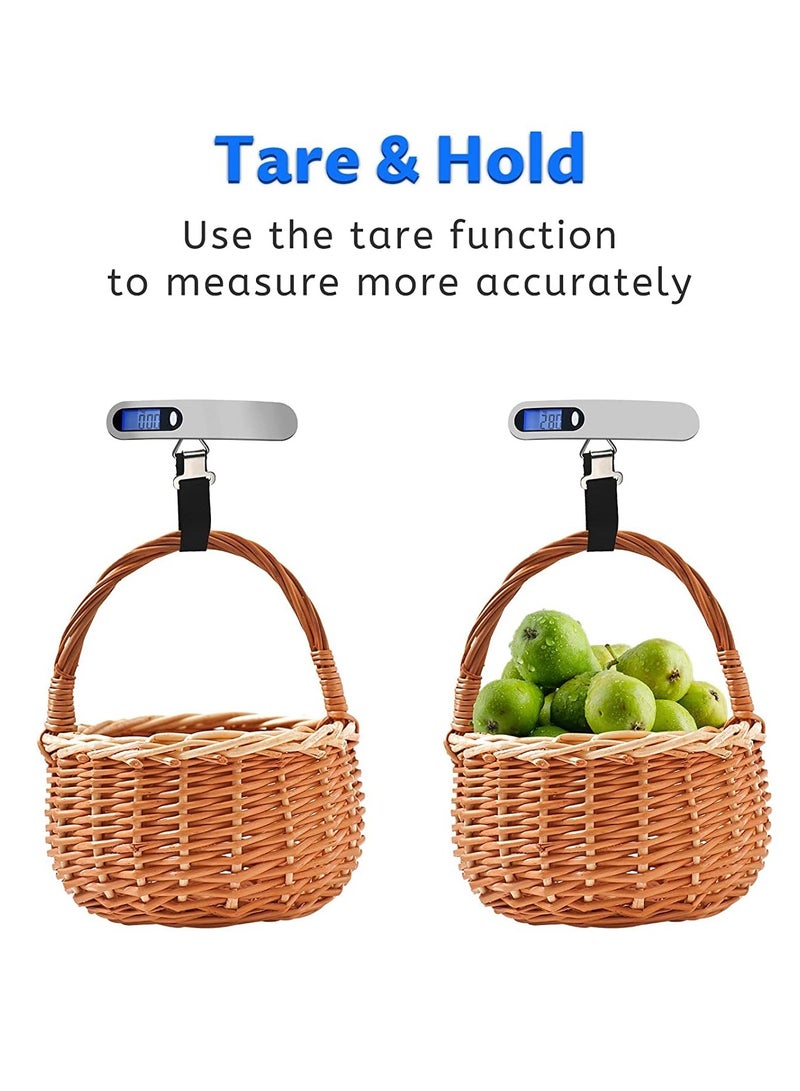 JIHAM Luggage Scale Portable Digital Scale LCD Backlight Digital Luggage Scale 50kg 110lb Travel Suitcase Weighing Scales - Image 3