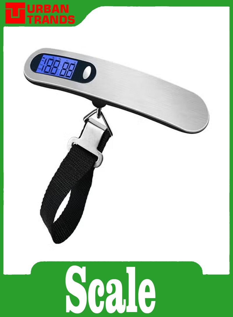JIHAM Luggage Scale Portable Digital Scale LCD Backlight Digital Luggage Scale 50kg 110lb Travel Suitcase Weighing Scales - Image 1
