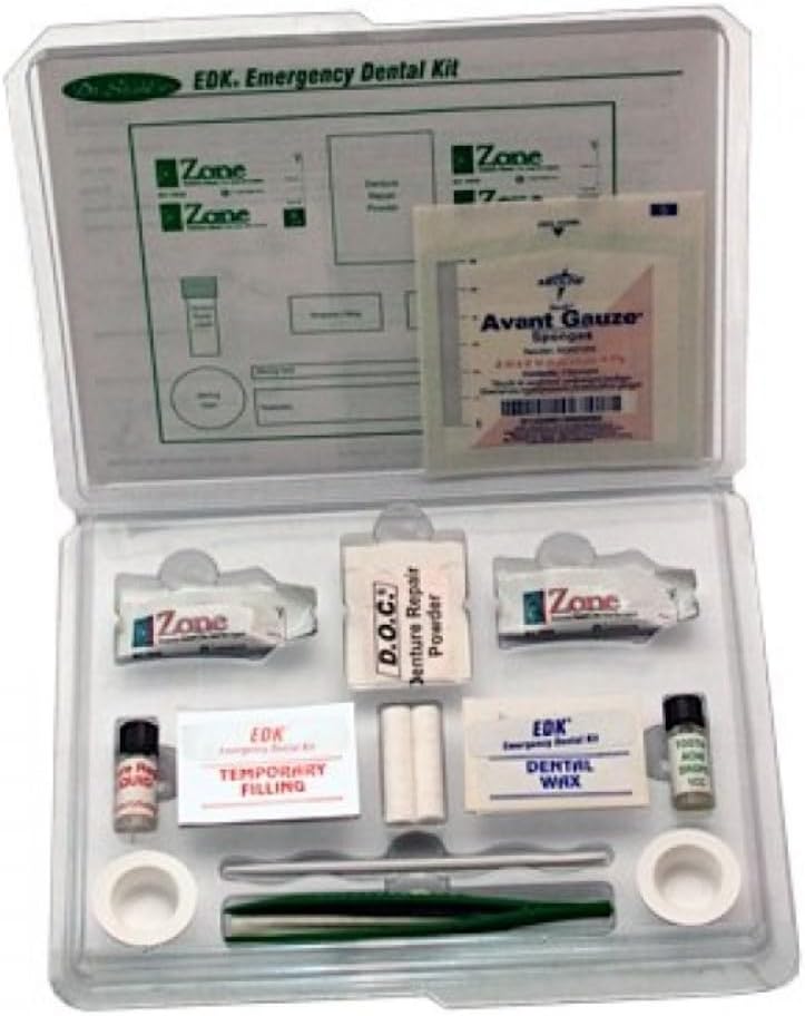 طقم الإسعافات الأولية الفاخرة الكامل لطب الأسنان لحالات الطوارئ للأسنان والأطقم السنية وأعمال الجسور والحشوات الأكثر اكتمالاً في السوق - Image 1