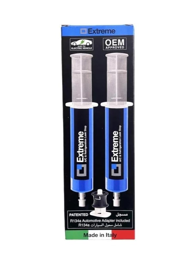 ERRECOM Extreme Leak Stop for Vehicle A/C Systems, 30mL, Pack of 2 with R134a Adapter  - Image 2