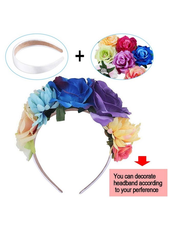 SIQUK 14 Pieces Satin Headbands White Ribbon Headband 1 Inch Plain Diy Hair Headbands For Women And Girls  - Image 5