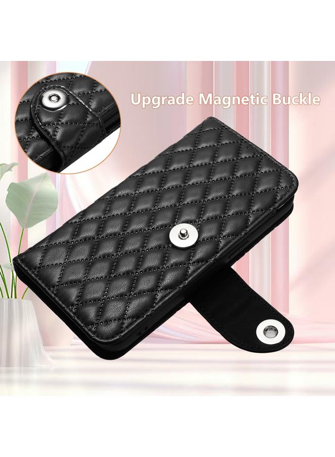 اس-توب جراب هاتف Cubot P50 ذو الملمس المعيني المصنوع من الجلد القابل للطي مع حبل تعليق - Image 3