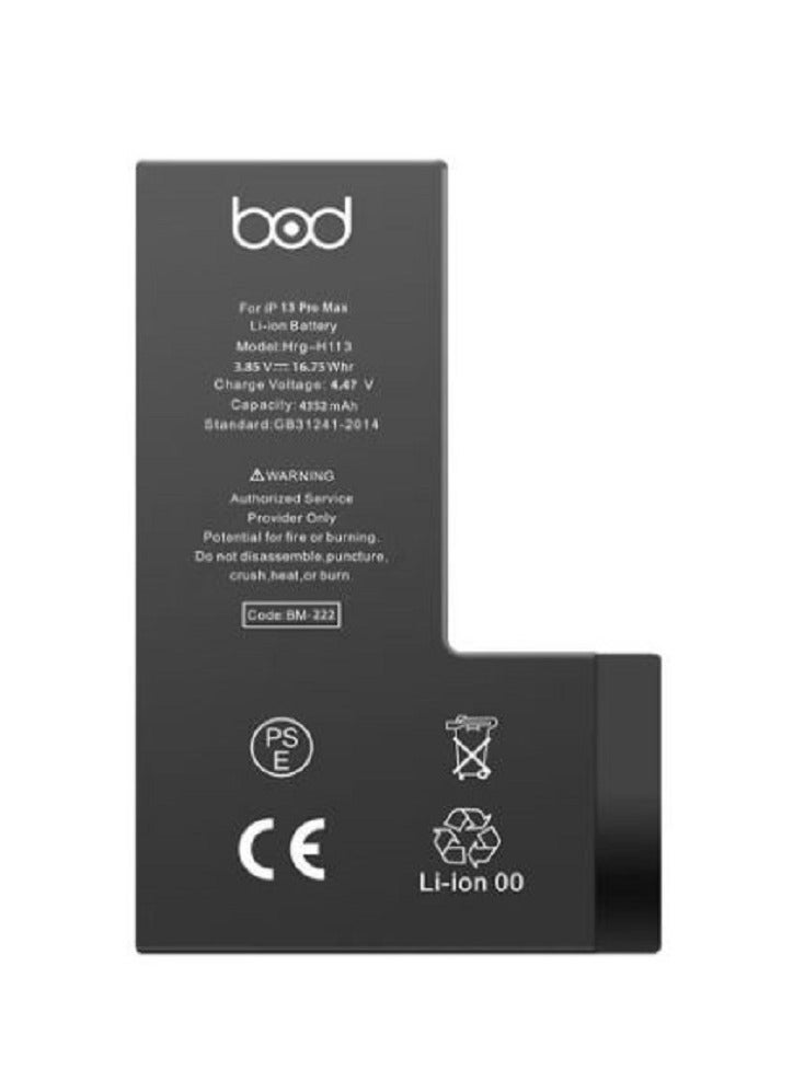 BOD Li-ion Original High Capacity Battery For iPhone 13 Pro Max Black