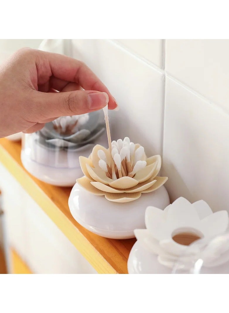 Beautiful Creative Lotus Flower Shaped Cotton Swab Box