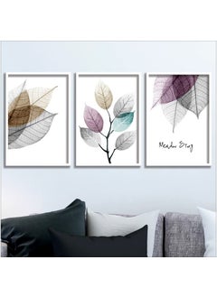 PRECISIO PRECISIO Premium Modern Art Digital Reprint 195 inch x 405 inch Painting With Frame Pack of 3 COMBO20M3 Painting with free hanging Hook 