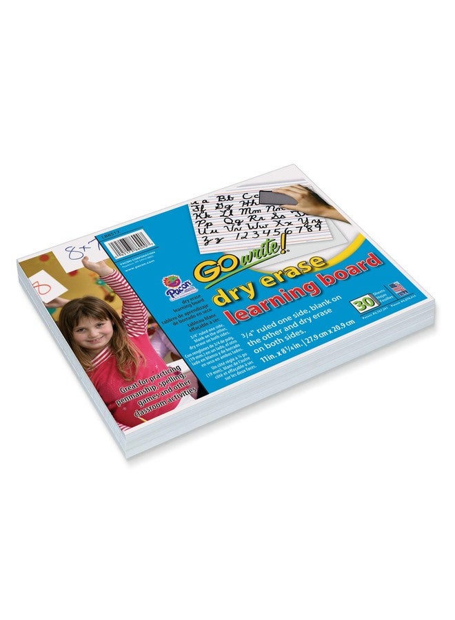 GoWrite! PACLB8512 Dry Erase Learning Sheets, White, 3/4" x 3/8" x 1/4" Ruled, 11" x 8-1/4", 30 Sheets - Image 5