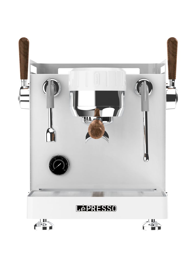 ليبرسو آلة قهوة Bellissimo Triple Boiler 15 Bar مع مضخة إيطالية مزدوجة / نقع مسبق / إعدادات ذكية افتراضية / اتصال مياه خارجي من الزجاجات / استخراج عالي الضغط - أبيض - Image 2