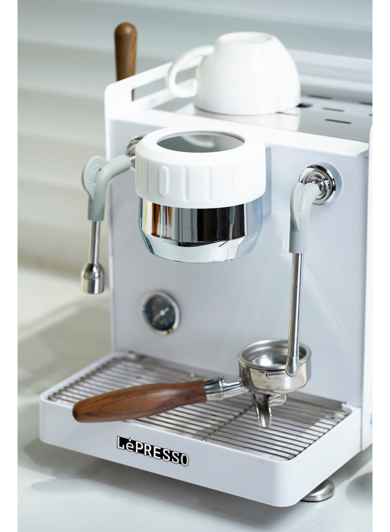 ليبرسو آلة قهوة Bellissimo Triple Boiler 15 Bar مع مضخة إيطالية مزدوجة / نقع مسبق / إعدادات ذكية افتراضية / اتصال مياه خارجي من الزجاجات / استخراج عالي الضغط - أبيض - Image 4