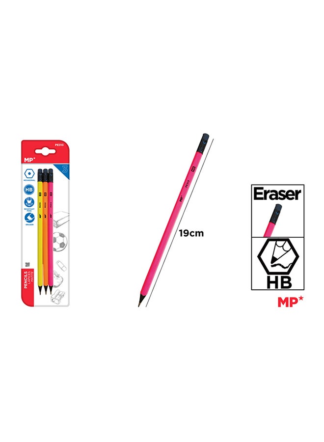 MP قلم رصاص جرافيت HB مع ممحاة