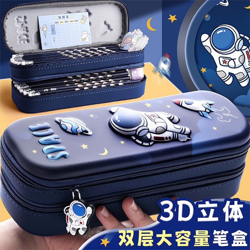 Ka Ba Xiong 3D Pencil Case Boy'S Stationery Case Boy'S Pencil Case New Popular Student Pencil Case Double Layer Large Capacity - Image 2